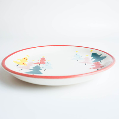 Dĩa tròn 01 (18cm) - Họa tiết Noel