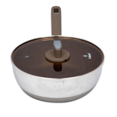 Chảo Inox 316 liền khối 7 lớp phủ chống dính Nano Titanium Shield Kalpen size 20cm,24cm,26cm,28cm đáy từ - Hàng chính hãng