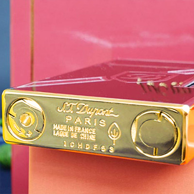 Vỏ Hột Quẹt Bật Lửa  Gas Đá Upon Sơn Đen Viền Vàng Chéo D141V Cao Cấp Chữ D