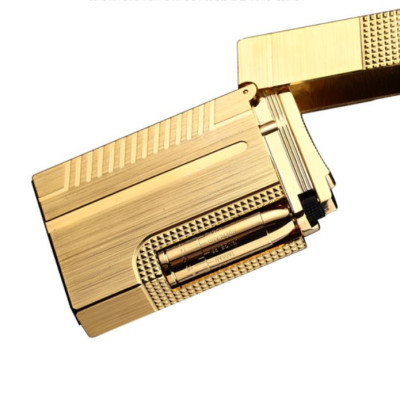 Vỏ Hột Quẹt Bật Lửa Upon Họa Tiết Điệp Viên Sang Trọng D06V Màu Vàng - Dùng Gas Đá Cao Cấp