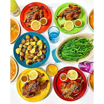 Set 6 đĩa Le creuset cầu vồng Hàng chính hãng