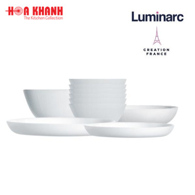 Đĩa Thủy Tinh Luminarc Lines 25cm cường lực, chịu nhiệt - 1 đĩa - Q1666