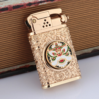 Vỏ Hột Quẹt Bật Lửa Xăng Đá Zorro Z602-105 Họa Tiết Vòng Xoáy Roulette Kỳ Lân Cực Độc