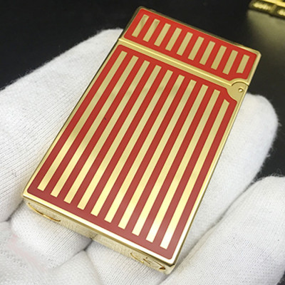 Vỏ Hột Quẹt Bật Lửa Upon Gas Đá D123V Họa Tiết Sơn Mài Hoa Văn Kẻ Dọc Đẹp Độc Lạ - Dùng Gas Đá Cao Cấp