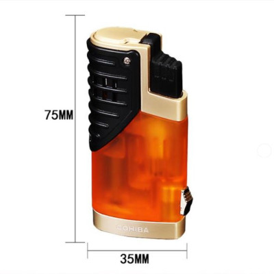 Vỏ Hột Quẹt Bật Lửa Khò 3 Tia Để Bàn COB71 Thiết Kế Đẹp Độc Lạ Lửa Khò Mạnh Mẽ - Dùng Gas Cao Cấp