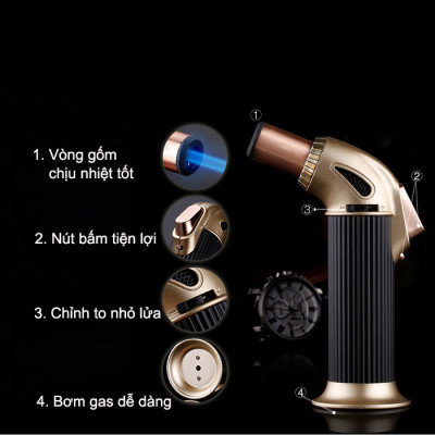 Vỏ Hột Quẹt Bật Lửa Gas Jobon ZB-312 Khò 1 Tia Cực Mạnh - Nhiều Màu
