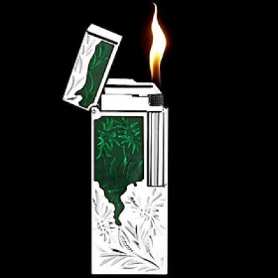 Vỏ Hột Quẹt Bật Lửa Gas Đá 16B02 Họa Tiết Sơn Mài Hoa Văn Hoàng Gia Dùng Gas Đá Cao Cấp - Nhiều Màu