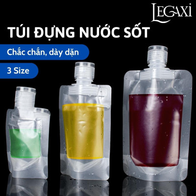 Túi Đựng Gia Vị Nước Sốt Nước Chấm Nước Tương Xì Dầu Muối Tiêu Nilon Trong Suốt Có Nắp Vặn Tiện Lợi Nhỏ Gọn Legaxi