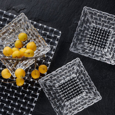 Bộ 2 Đĩa Pha Lê Vuông Nachtmann Bossa Nova 97632 ĐK 21cm