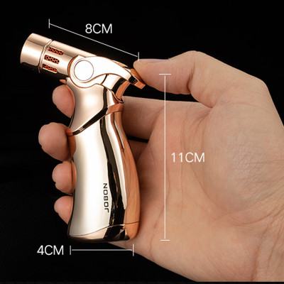 Vỏ Hột Quẹt Bật Lửa Gas Jobon ZB-659 Khò 4 Tia Cực Mạnh Vòi Nghiêng An Toàn, Tiện Lợi