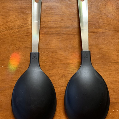 Combo muôi xào chống dính cán dài + Muỗng múc canh chính hãng Echo Metal hàng nội địa Nhật Bản (#Made in Japan)