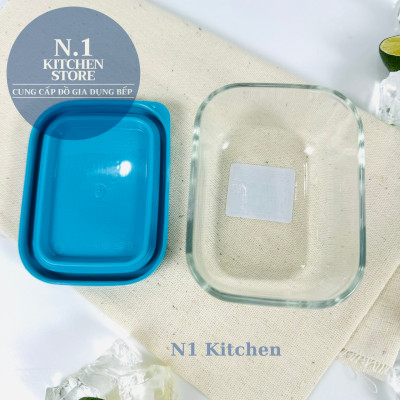 Hộp thủy tinh trữ đông Frigoverre chữ nhật 7x10 cm - 150ml - Bormioli Rocco Ý - Hàng chính hãng