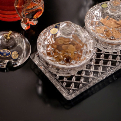 Đĩa pha lê 19cm Bohemia Hàng chính hãng