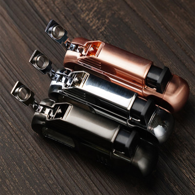 Vỏ Hột Quẹt Bật Lửa Khè Gas Lubinski YJA-10027 Khò 4 Tia Cực Mạnh Có Đục Tiện Lợi Thân Vỏ Hột Quẹt Bật Lửa Trong Suốt Nhìn Rõ Lượng Gas