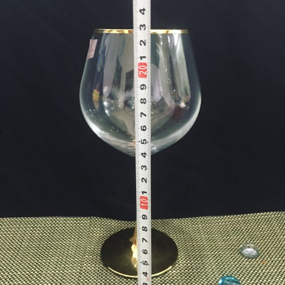 Bộ 6 Ly Vang Pha Lê Mạ Vàng 650ml