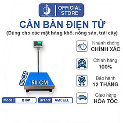 Cân Bàn Điện Tử 19P - Mặt Bàn Cân 500X600MM