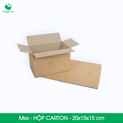 Hộp 20x15x15 cm - Combo 60 thùng hộp carton đóng hàng - tùy chọn chất lượng