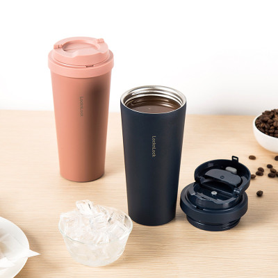 Ly Giữ Nhiệt Lock&Lock Energetic One Touch Tumbler LHC3249 (550ml) - Hàng Chính Hãng, Bằng Thép Không Gỉ Inox 316L, Nắp Mở Một Chạm, Tặng Ống Hút Và Cọ Rửa