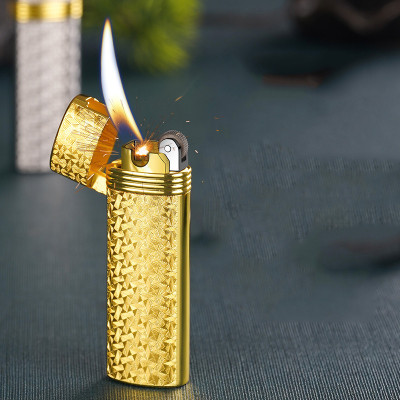 Hột Quẹt Bật Lửa Gas Đá XF4101 Lửa Chéo Châm T,,ẩu, Châm Điếu Cày Cực Tiện Lợi - Nhiều Màu