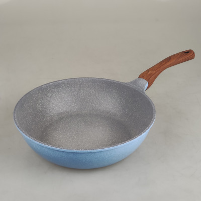 Chảo chống dính men đá xanh Sapphire 10 lớp Greencook GCP09 dùng được bếp ga, bếp hồng ngoại, bếp từ-Hàng chính hãng