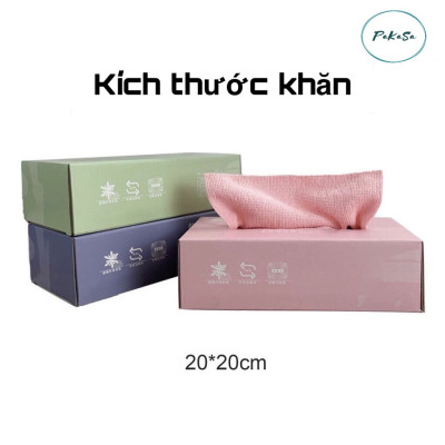 Hộp 20 khăn lau đa năng chất liệu vải không dệt siêu thấm hút, mềm mịn có thể tái sử dụng nhiều lần - Chính Hãng