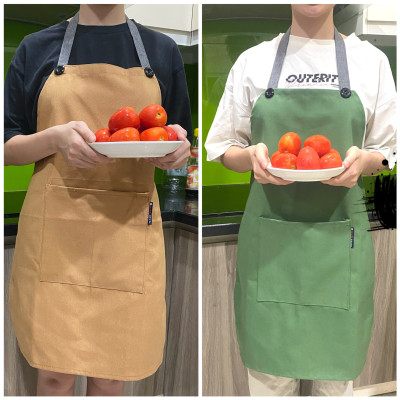 Tạp Dề Nấu Ăn, Pha Chế Vải Canvas Sang Trọng Dày Dặn Không Nóng Bí Hàng VN