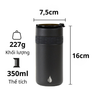 [Elemental chính hãng - Thương hiệu Mỹ] Ly Elemental DuoSip 350ml một trong hai vừa giữ nhiệt và làm mát bia, inox 304, an toàn sức khỏe