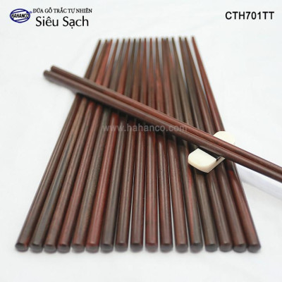 Đũa gỗ Trắc Việt Nam vân đẹp (Hộp 10 đôi rất đẹp) CTH701TT - gỗ Trắc tự nhiên không chất độc hại