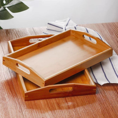 Khay gỗ tre ghép đựng trà đạo, đựng thức ăn hình chữ nhật - An toàn, cao cấp, chắc chắn - Hàng sản xuất chuẩn tre Việt Nam 
