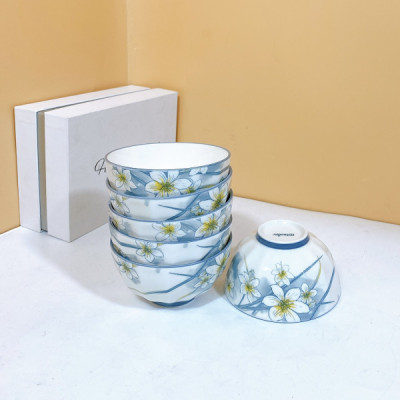 Bán Lẻ Bát Đĩa Hoa Thuỷ Tinh Viền Xanh Thương Hiệu Gosu, Sử Dụng Được Cho Lò Vi Sóng, Máy Rửa Bát