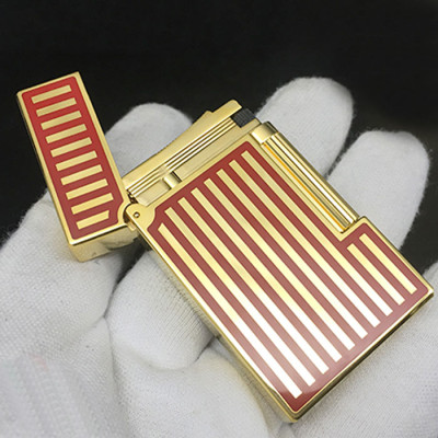 Vỏ Hột Quẹt Bật Lửa Upon Gas Đá D123V Họa Tiết Sơn Mài Hoa Văn Kẻ Dọc Đẹp Độc Lạ - Dùng Gas Đá Cao Cấp