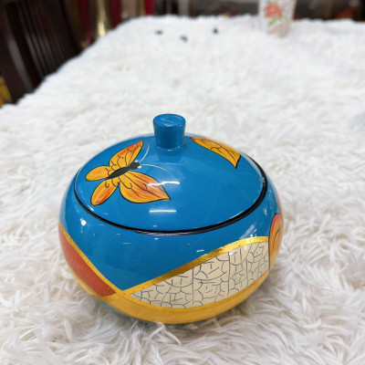 Hủ Cam Sơn Mài Cao Cấp Đựng Bánh Kẹo. Trang Trí Bàn Văn Phòng, Phòng Khách, Quà tặng ý nghĩa