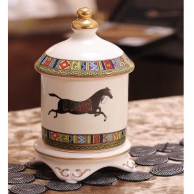 LỌ ĐỰNG TĂM SỨ CÁO CẤP HỌA TIẾT TÂN CỔ ĐIỂN PHONG CÁCH CHÂU ÂU SANG TRỌNG TẮNG HỌA TIẾT