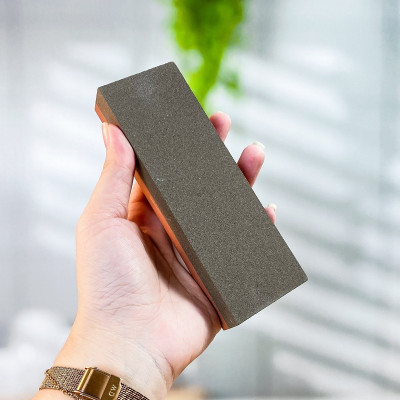 Combo Dao gọt hoa quả KAI có nắp đậy cán gỗ nội + Đá mài dao kéo nội địa Nhật Bản