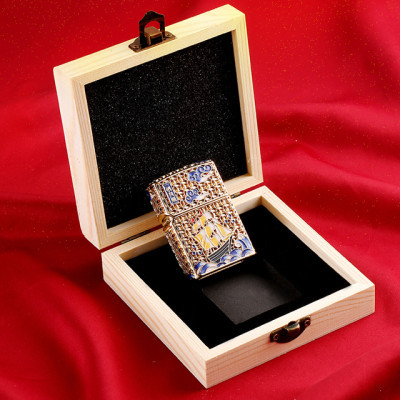 Vỏ Hột Quẹt Bật Lửa Xăng Chief CF1248J Thiết Kế Họa Tiết Thuyền Buồm Sơn Mài - Dùng Xăng Bấc Đá Cao Cấp