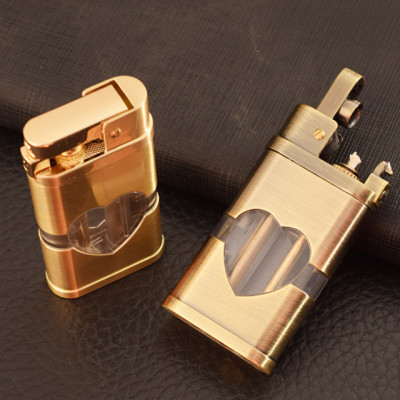 Vỏ Hột Quẹt Bật Lửa Xăng Bấc Đá Lộ Thiên Hiển Thị Dung Lượng Nhiên Liệu Đẹp Độc Lạ Tiện Dụng Yubang SF-02