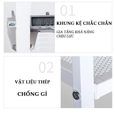 Kệ Đa Năng Hình Thang 4 Tầng - Kệ Sắt Decor Trang Trí Phòng Khách, Phòng Ngủ Chắc Chắn 