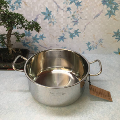 Nồi inox 304 5 đáy nắp kính Fivestar 24cm - Hàng chính hãng