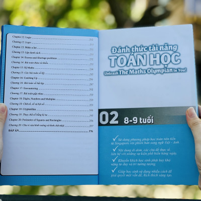 Sách Đánh Thức Tài Năng Toán Học 2 và 3 ( 8 - 10 tuổi ) - Sách Song Ngữ ( Việt – Anh) Giúp Trẻ Vừa Học Toán Vừa Ôn Luyện Tiếng Anh Theo Chương Trình Singapore, Sách Toán Lớp 2, Lớp 3, Lớp 4 - Á Châu Books, Bìa Cứng, In Màu