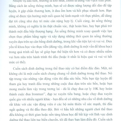 Kế Hoạch Dinh Dưỡng Cho Các Cuộc Thi Đấu Và Các Điều Kiện Cụ Thể - Ăn Uống Thông Minh, Tập Luyện Thông Minh, Thi Đấu Thông Minh