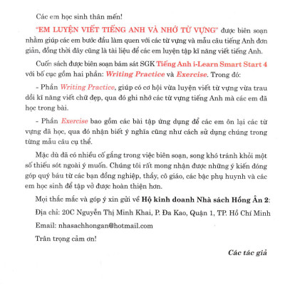 Em Luyện Viết Tiếng Anh Và Nhớ Từ Vựng Smart Star 4 (Bám Sát SGK I-Learn Smart Start 4) - HA