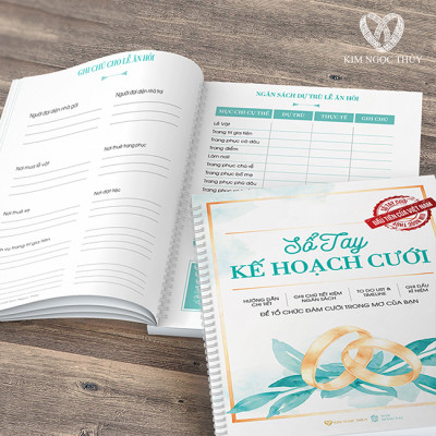 Sổ Tay Kế Hoạch Cưới Cho Cặp Đôi - Sổ tay cưới - Sổ ký tên đám cưới - Sổ tay đám cưới [Kim Ngọc Thuỷ]