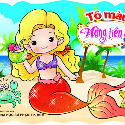 Bộ 4 cuốn Tô Màu Nàng Tiên Cá