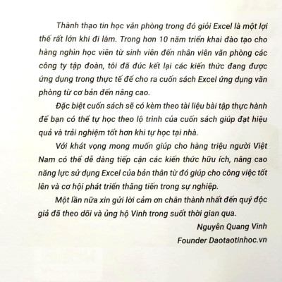 Excel Ứng Dụng Văn Phòng - Từ Cơ Bản Đến Nâng Cao (Tái Bản 2023)