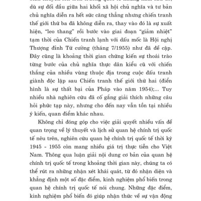 Hai cực hay đa cực quan hệ chính trị quốc tế năm 1945 - 1955 và tác động tới cách mạng Việt Nam - bản in 2024