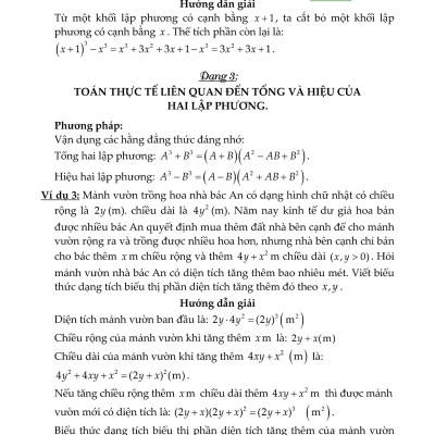PHƯƠNG PHÁP GIẢI CÁC DẠNG TOÁN THỰC TẾ 8 (Theo chương trình mới)