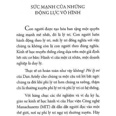 Phi Lý Trí - Cuốn sách cực hay viết về những động lực ẩn sau các quyết định của chúng ta, những hành vi phi lý trí của con người: Tặng Sổ Tay Giá Trị (Khổ A6 Dày 200 Trang)