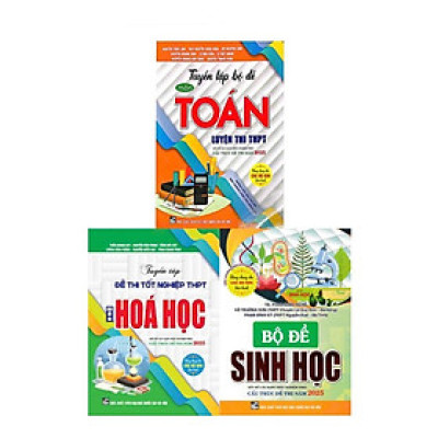 Combo Tuyển Tập Đề Thi THPT Môn Toán - Hóa - Sinh (Cấu Trúc Đề Thi Năm 2025) (Bộ 3 Cuốn) - HA
