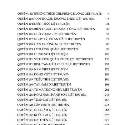 Sử Ký Liệt Truyện (Quyển Hạ)