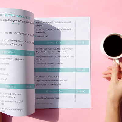 Sổ Tay Kế Hoạch Cưới Cho Cặp Đôi - Sổ tay cưới - Sổ ký tên đám cưới - Sổ tay đám cưới [Kim Ngọc Thuỷ]